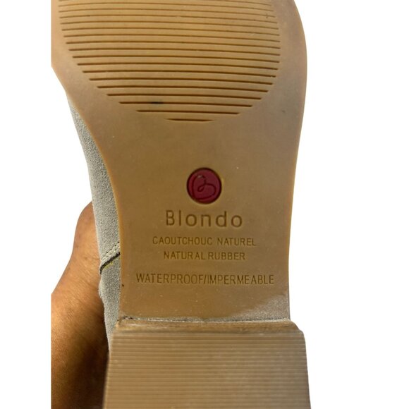 Blondo Villa Waterproof Chelsea Boots Size 8.5 Grey Suede Ankle Casual Winter - Picture 10 of 13